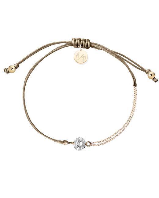 Adriana Pappas Designs Metallic Cz Solitaire Bracelet On Colored Cord