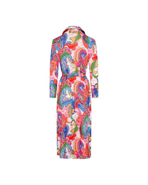 Beatrice von Tresckow Red Cote D'Azur Shirt Dress