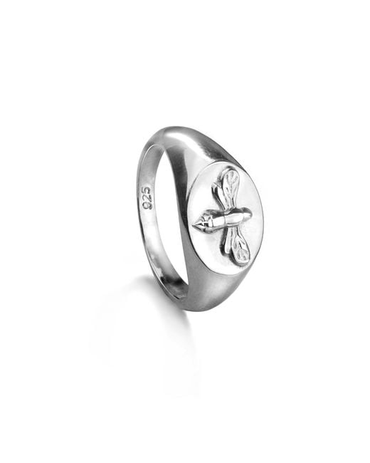 The Jewellery Store London Metallic Bee Signet Ring