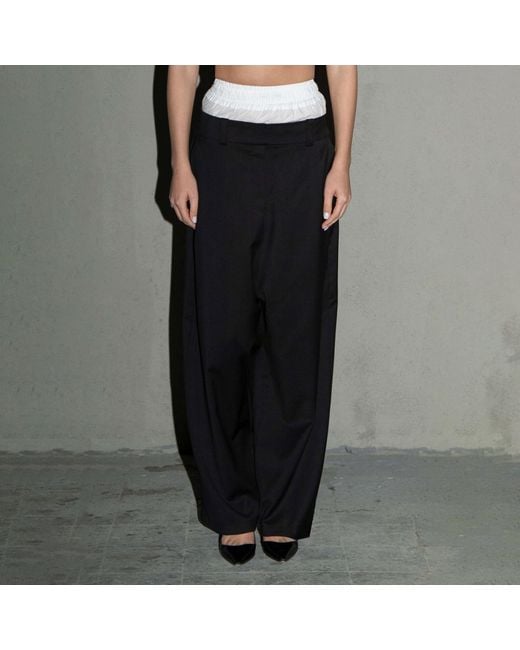 Vestiaire d'un Oiseau Libre Black Contrast Trousers