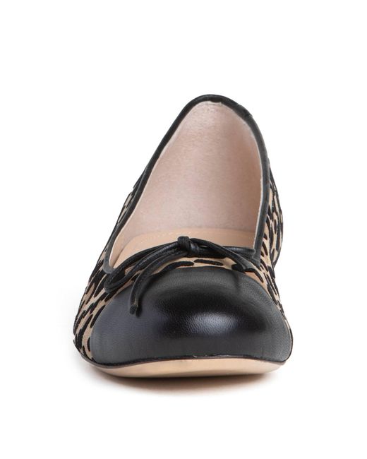 Beautiisoles by Robyn Shreiber Made in Italy Black Neutrals Beatrice Animal Printed Suede Comfortable Elegant Flat Ballerina