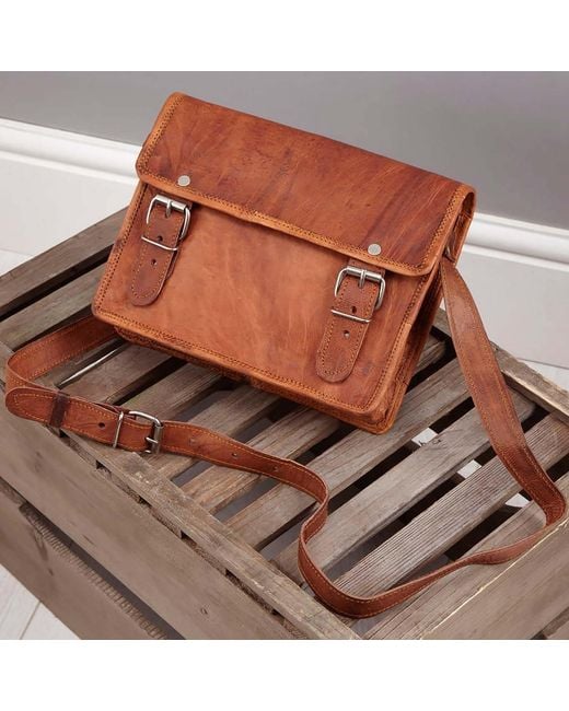 VIDA VIDA Brown Vida Mini Leather 2 Buckle Bag