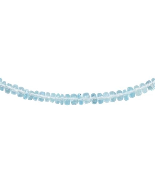 Bombyx House Metallic Birthstone March Aquamarine Bead Necklace