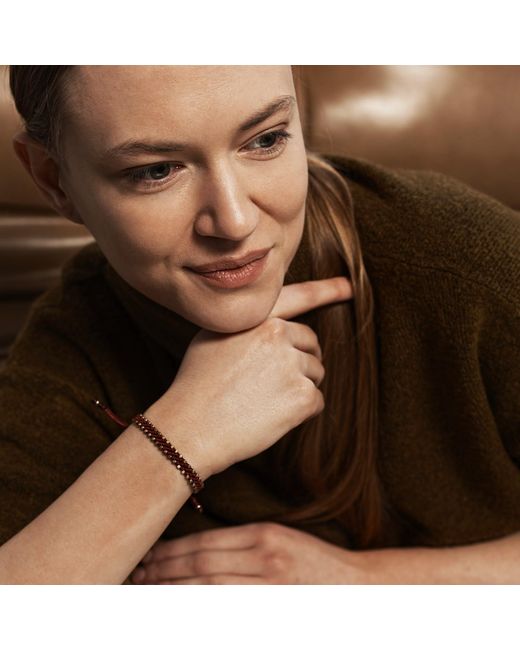 Harbour Uk Red Harrogate Connection Brass Rope Bracelet