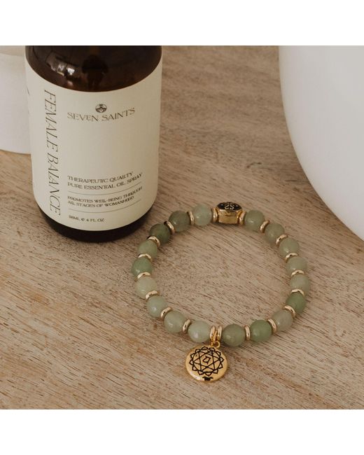 Seven Saints Metallic Heart Chakra Activation Aventurine Bracelet