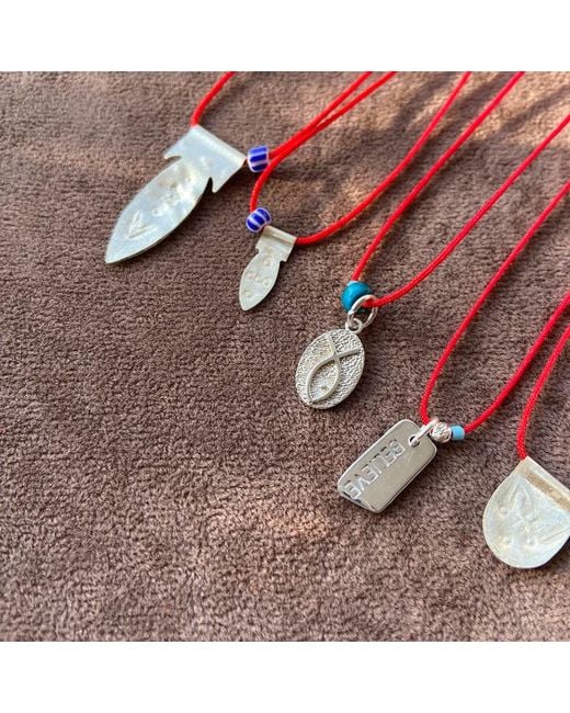 The Pheia Metallic String Necklace With Charm
