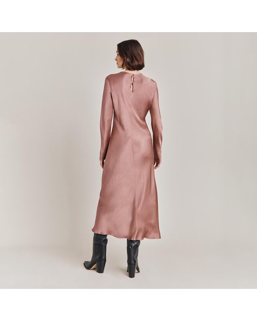 mari satin midi dress Ghost Mari Satin Midi Dress