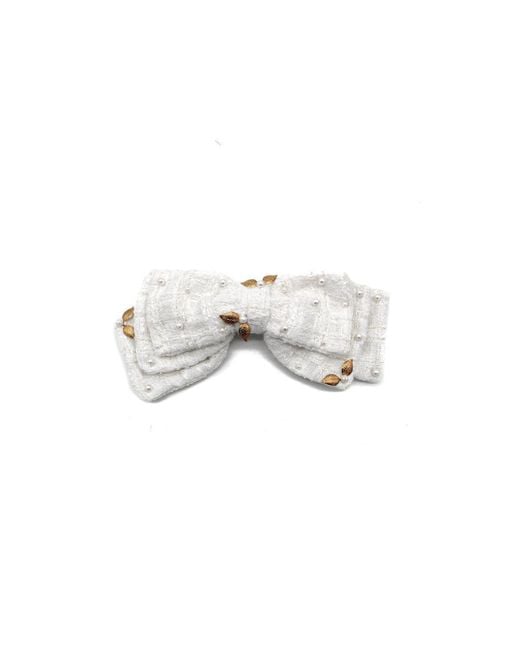ADIBA White Tweed Pearl Harmony Barrette