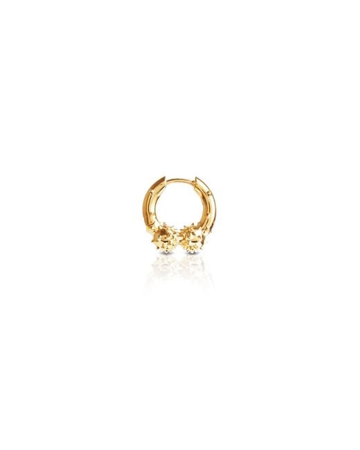 Kasun Metallic Two Spikey Balls Hoop Earring – Vermeil