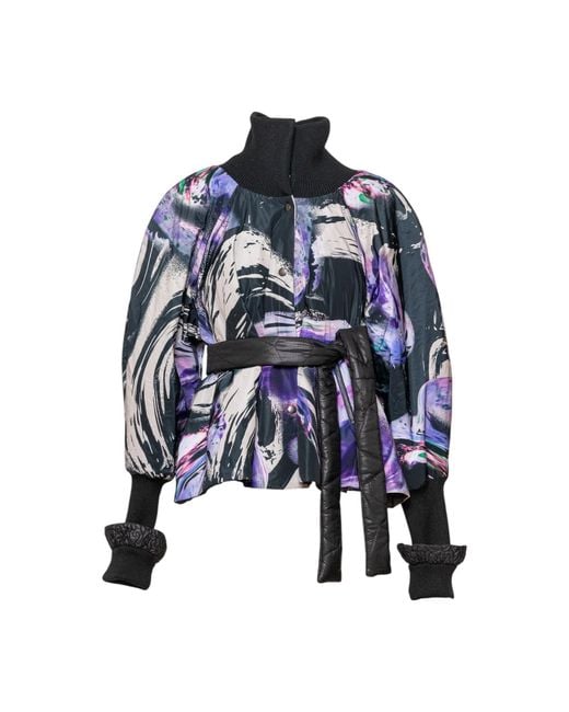 ARTISTA Blue Queeny Puffy Printed Jacket