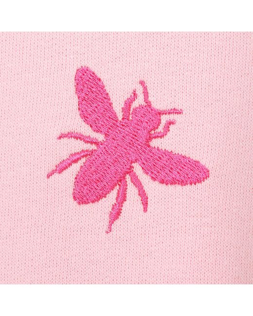 James Steward Pink Embroidered Bee Oversized Sweatshirt