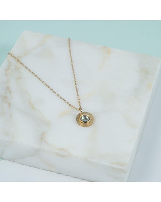 Auree Jewellery Metallic Bali 9Ct March Birthstone Necklace Topaz