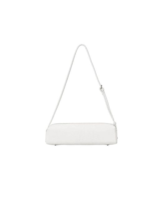 Sd Collection White Mervie Baguette Bag