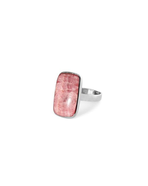 FV Jewellery Pink La Stèle Rhodochrosite & Rectangle Ring