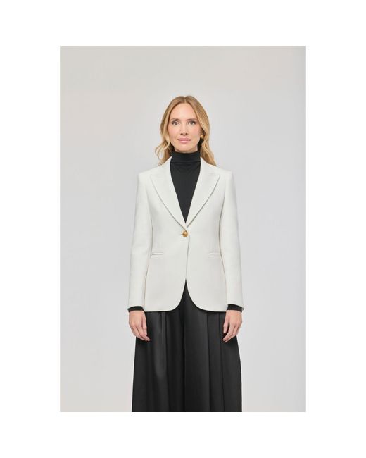 The Extreme Collection Gray Blazer With Pick Stitch Lapel Garcia Vintage 01