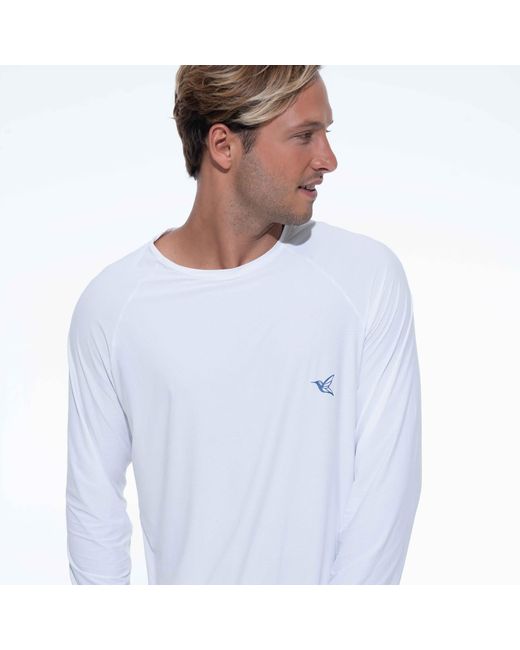 Live Kolibri White Ultralight Upf Activity Shirt for men