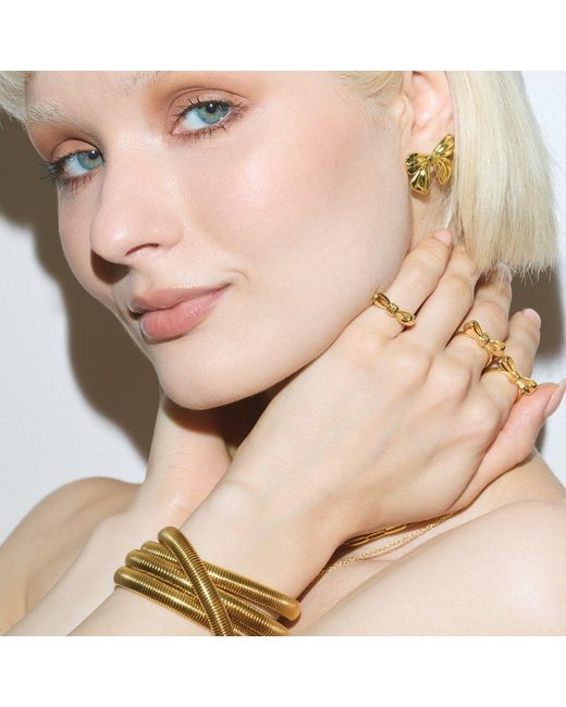Amadeus Metallic Bow Stud Earrings