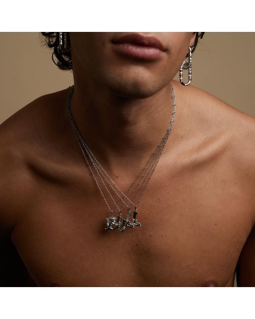 Kasun Metallic Solid E Initial Necklace With Mother Of Pearl