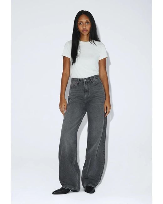 Dr. Denim Gray Donna High Relaxed