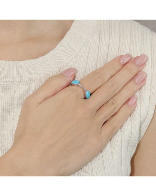 Arte Madrid Blue Toggle Pillow Dome Ring