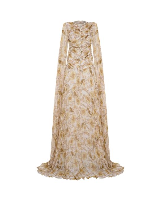 Tuba Ergin Natural Aster Mare Maxi Dress
