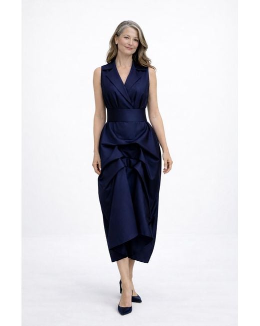 Lumina Eligma Blue The Tuxedo Dress