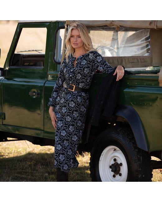 At Last Blue Meg Midi Dress