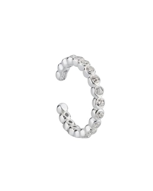 LINYA JEWELLERY Metallic Mini Cartilage Earring Row Stone