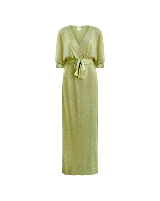 Why Mary Green Aphrodite Sheer Lurex Maxi Dress