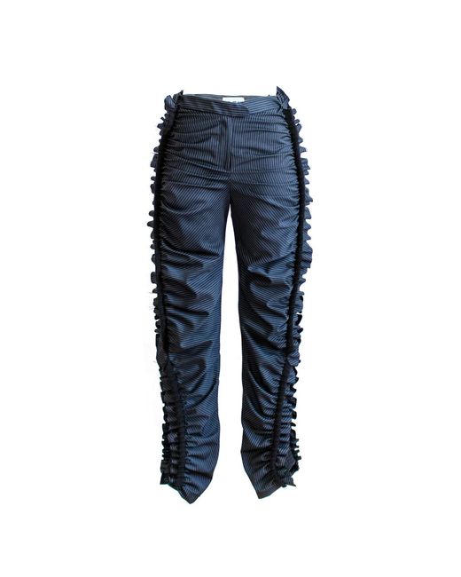 Ccy Currency Blue Frill Pants