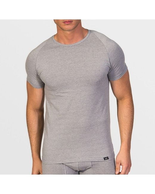 Zd - Zero Defects Gray Round Neck T-Shirt for men