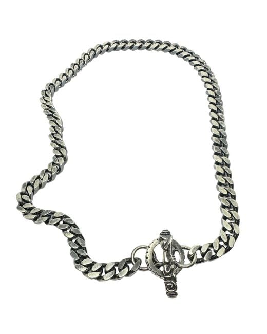 Tg-Jewellery by Tamara Gervasio Black Celtic Dog Three Curb Chain Necklace – Solid Sterling for men