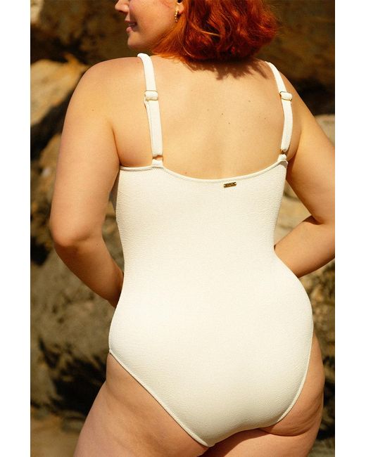 Aqva Swimwear White Neutrals Nude Aiguablava One-Piece Swimsuit