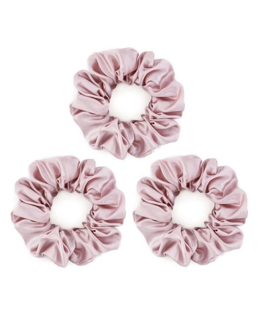 Silk Works Pink Rose Quartz Large Scrunchies