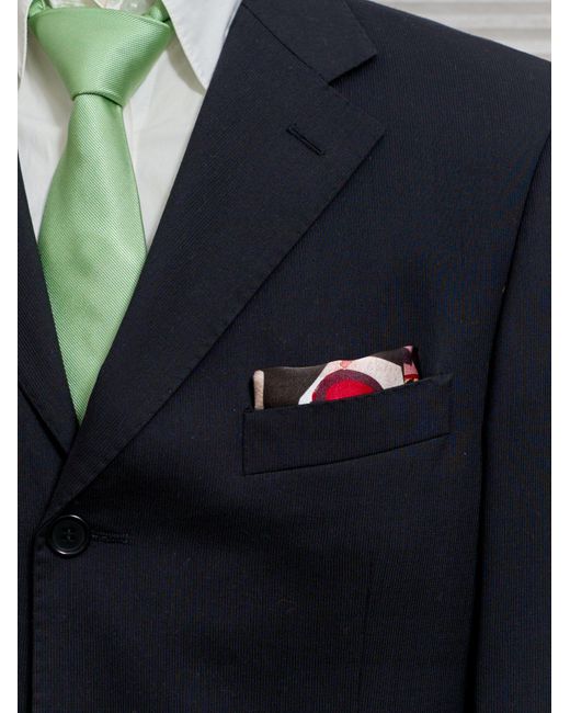Lost Pattern Red Lost Cherries Silk Pocket Square for men