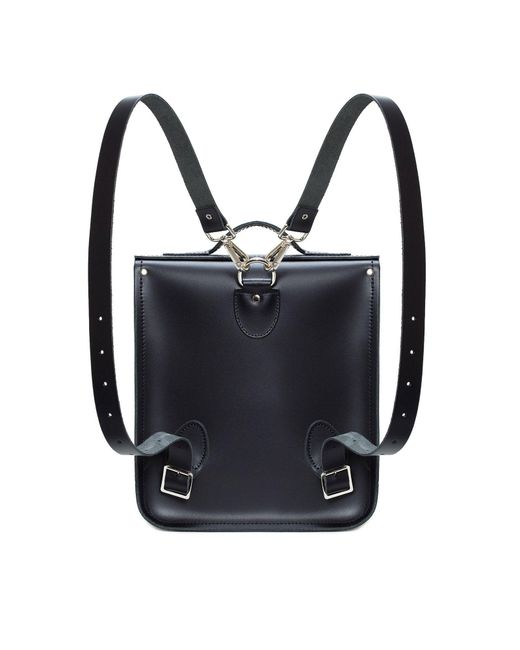 Zatchels Blue Handmade Leather City Backpack Plus