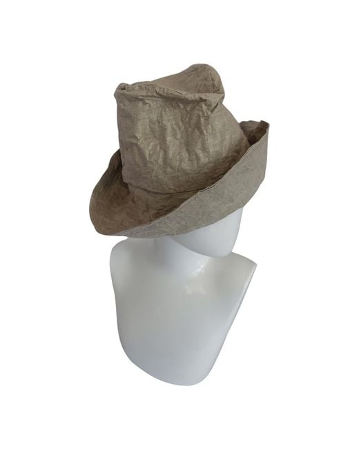 Romer Millinery Gray Neutrals Morphy Moldable Natural Linen Travel Trilby