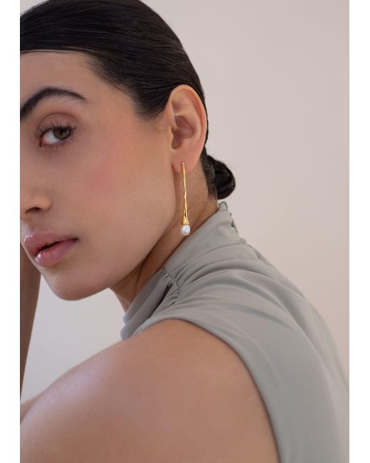 Zynnia Collective Metallic Long Bud Earrings