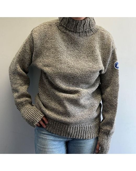 Arthur Beale Brown Neutrals Oiled Wool Beerenberg Pullover for men