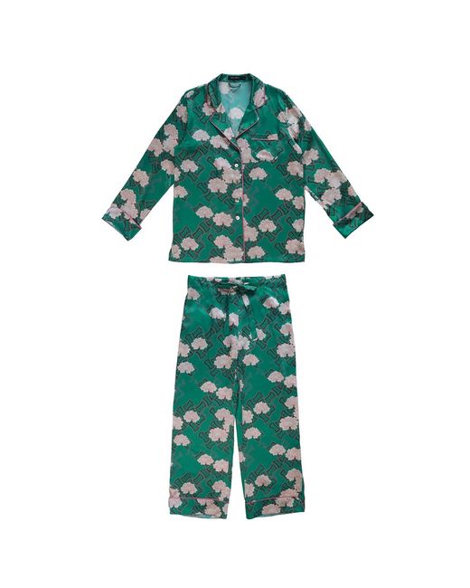 Emma Wallace Green Kiku Pyjama Set