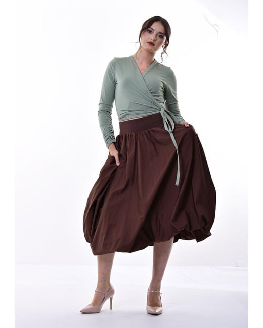Frock Tales Brown Enoki Puffball Skirt
