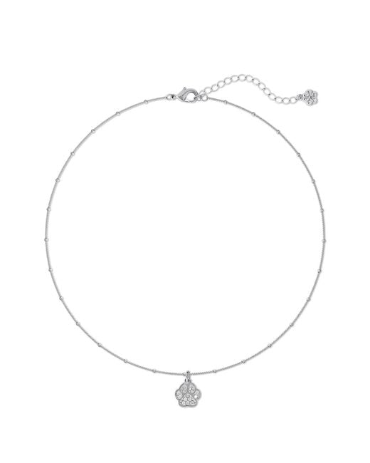 Cloud Haven Metallic Paw Print Choker Necklace