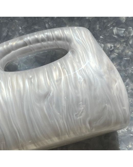 CLOSET REHAB Metallic Acrylic Mod Clutch In Pearly
