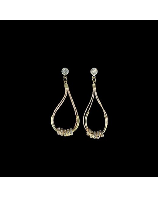 Nart Nature Making Art Metallic The Dotted Shine Buriti Natural Fiber Earrings