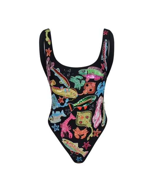 Oceanus Black Arizona One Piece Swimsuit