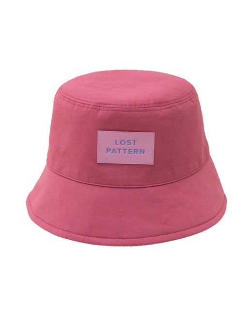 Lost Pattern Pink Forest Cotton Reversible Bucket Hat