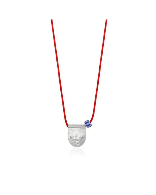 The Pheia Metallic String Necklace With Charm