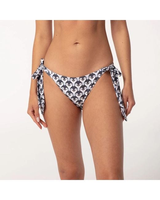 Aloha From Deer White Penguin Bikini Bows Bottom