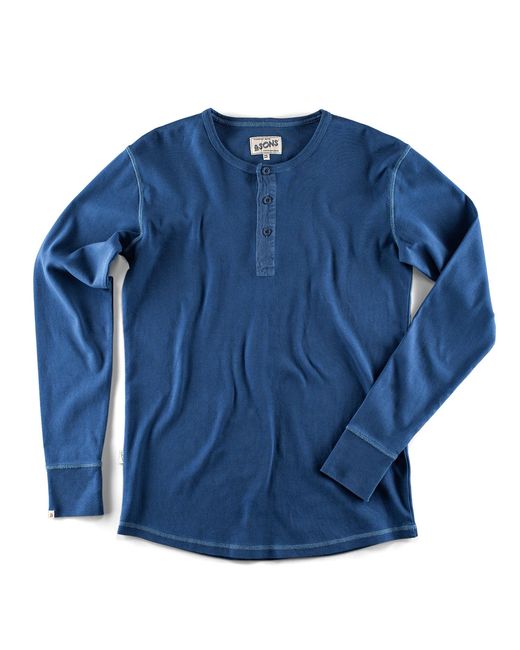 &SONS Trading Co Blue The New Elder Henley Shirt for men