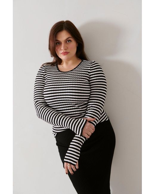 SALANIDA Black Brera Long-Sleeve Top B&W